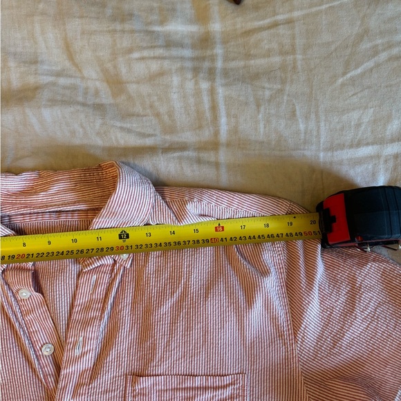 J Crew Men’s Large Short Sleeve Seersucker Popover - Picture 4 of 6